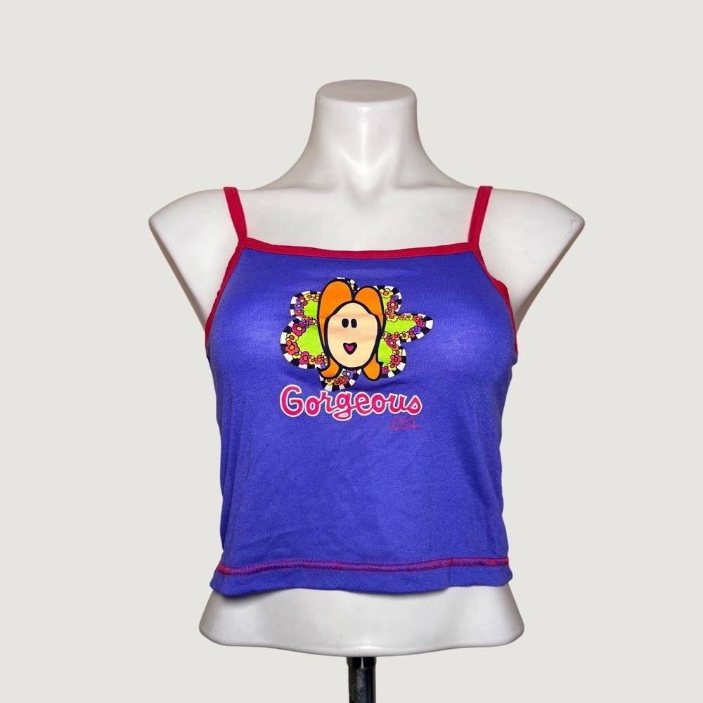 Y2K Vintage 2 Grrrls Purple Scene Gorgeous Graphic Cami Tank Top #15